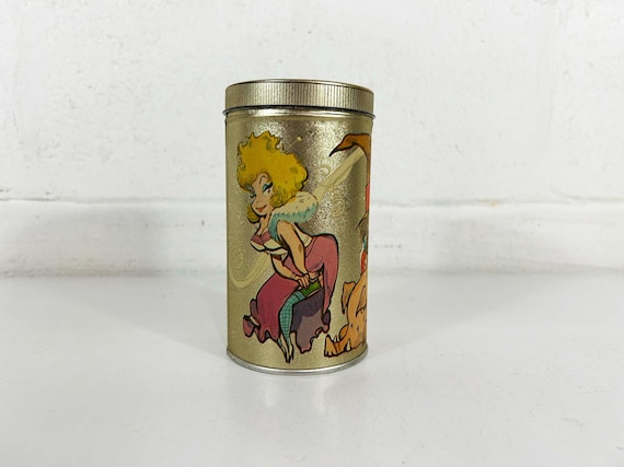 Vintage Mad Money Metal Piggy Bank Change Hallmark Nursery Tin Canister 1980s