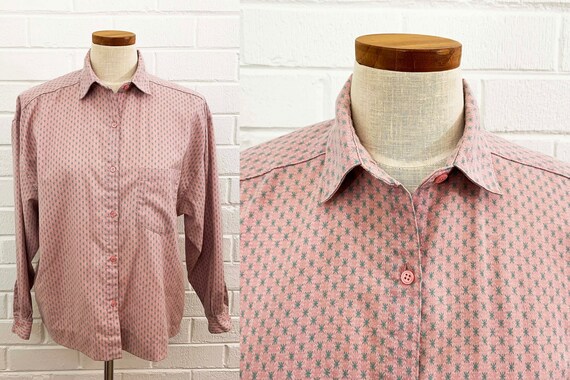 Vintage Tarazzia Pale Pink Starburst Button Front