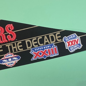 Vintage San Francisco 49’ers SF Pennant 12x30 Football California Super Bowl