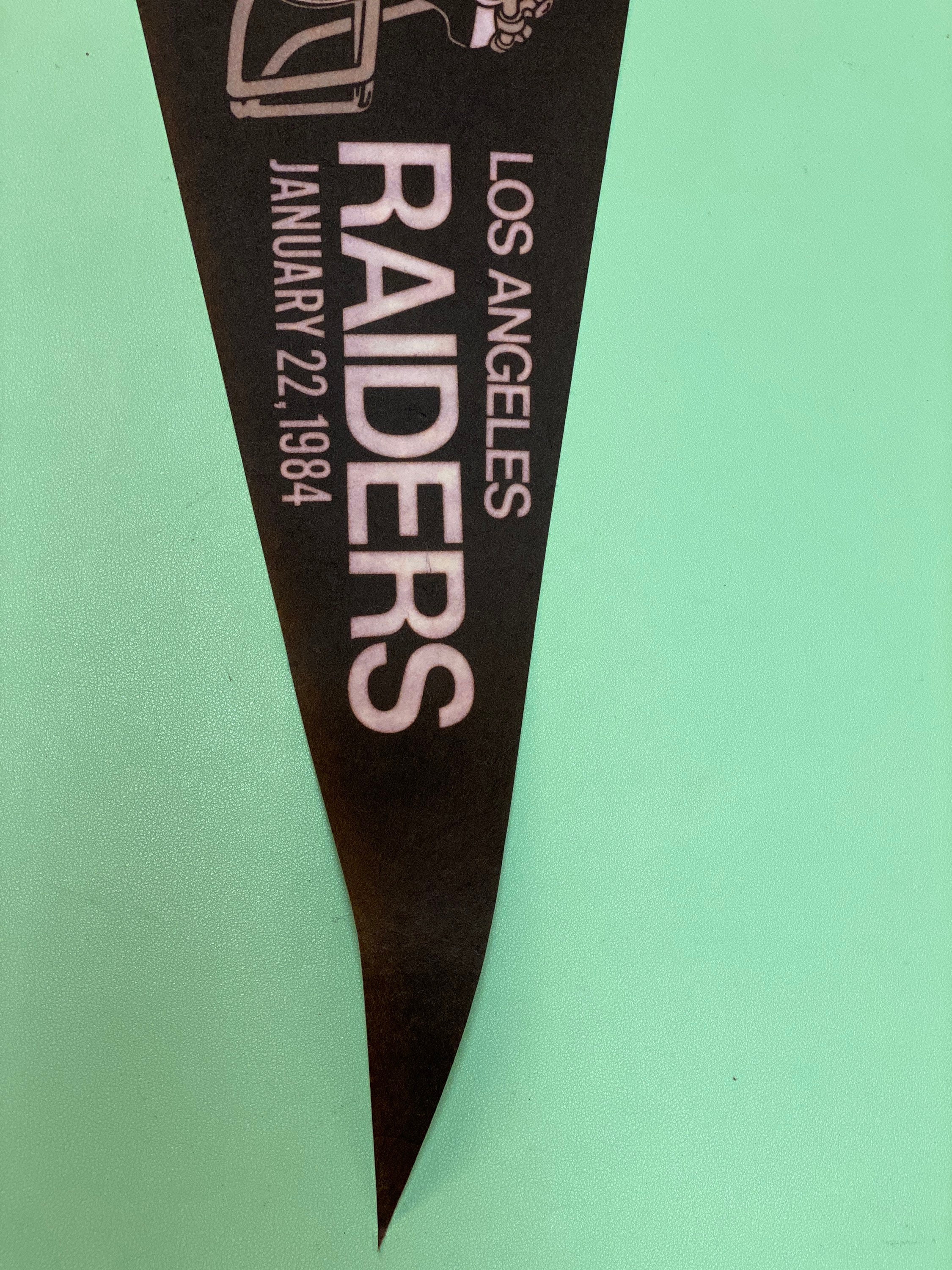 1984 Oakland Los Angeles Raiders NFL Football Pennant 12x29 1984 Oakland Los Angeles Raiders NFL Football Pennant 12x29