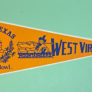 West Virginia Mountaineers University Pennant 12x30 Football Bluebonnet Bowl
