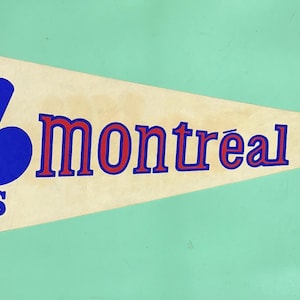 Montreal Expos Canada pennant baseball mlb vintage 12x29.5 inches rare