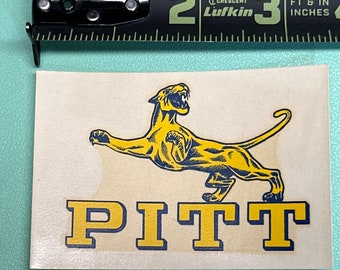 Vintage 80s 90s Clothing University of Pittsburgh Pitt Panthers Men Size XL  / Oversized Womens Retro Logo Long 3/4 Sleeve College T Shirt 