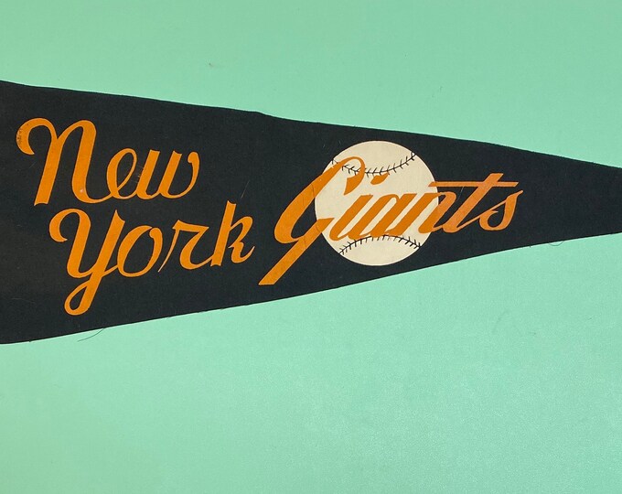 Fanion Vintage Rare De Baseball - New York Giants - Souvenir Collector