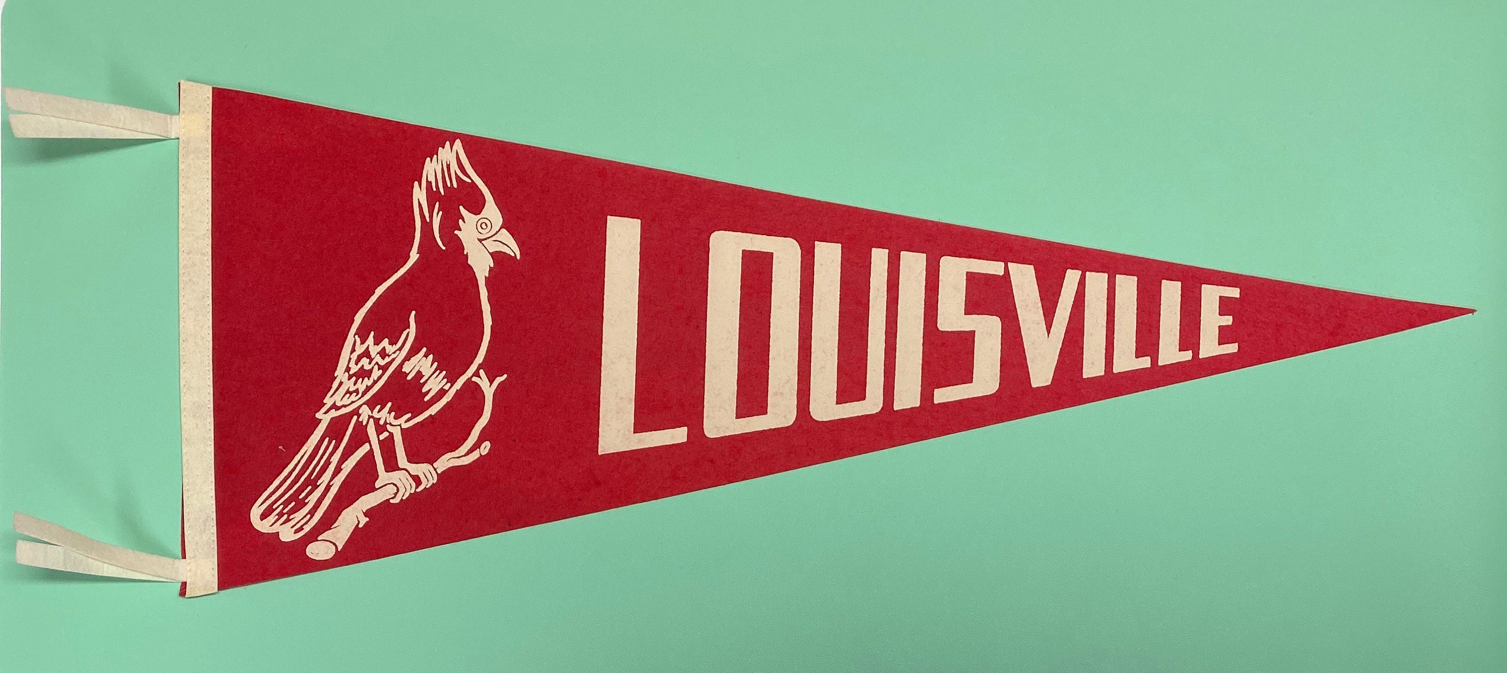Vintage Louisville Cardinals College University Pennant Flag 