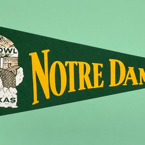 1978 Vintage Notre Dame fighting Irish College University  Pennant Flag Banner 12x30 inches cotton bowl football