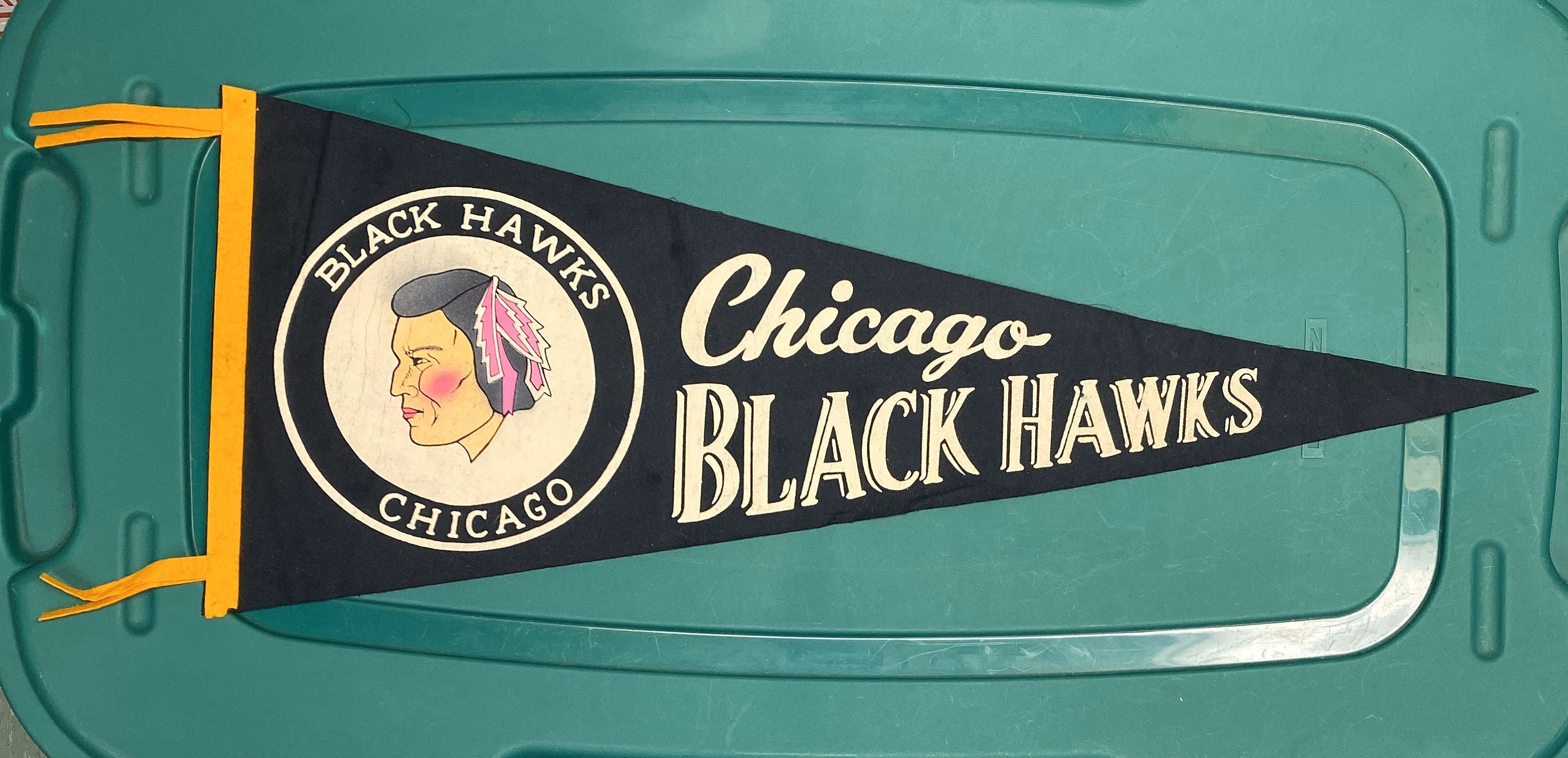 Vintage Chicago Blackhawks Black Hawks NHL hockey MINI Pennant Etsy