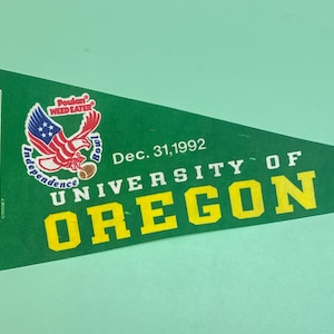 1992 Oregon Ducks University Football Vintage Pennant 12x30 Independence Bowl