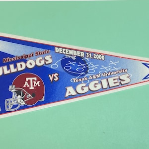 2000 Texas A&M Aggies Mississippi State Bulldogs Pennant 12x30 Football