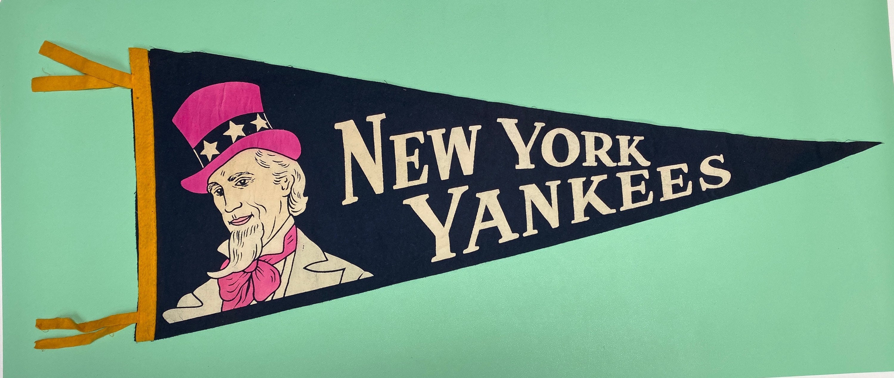 1950's NY New York Yankees Pennant Baseball Mlb Vintage 