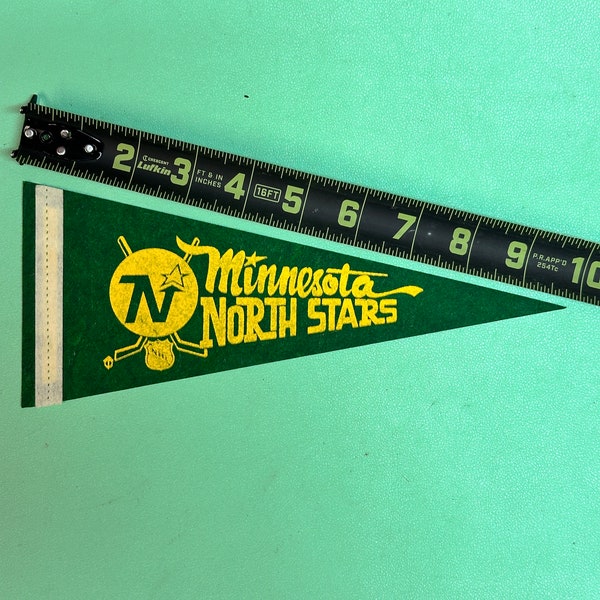 Vintage Minnesota North Stars Northstars NHL hockey MINI Pennant Flag Banner 4x9.75 inches