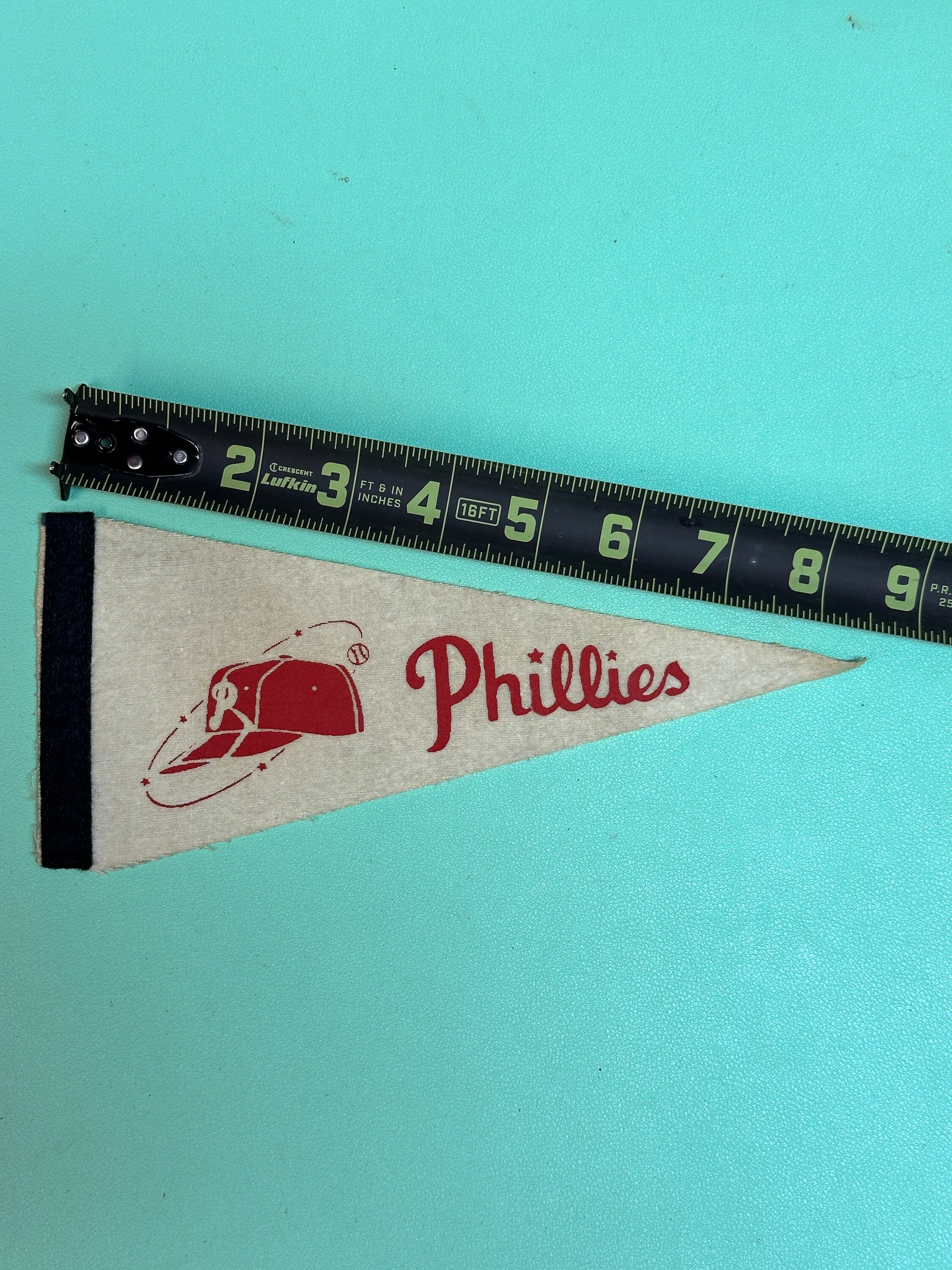 RARE Vintage 1960's Philadelphia Phillies Baseball Mini Pennant Banner