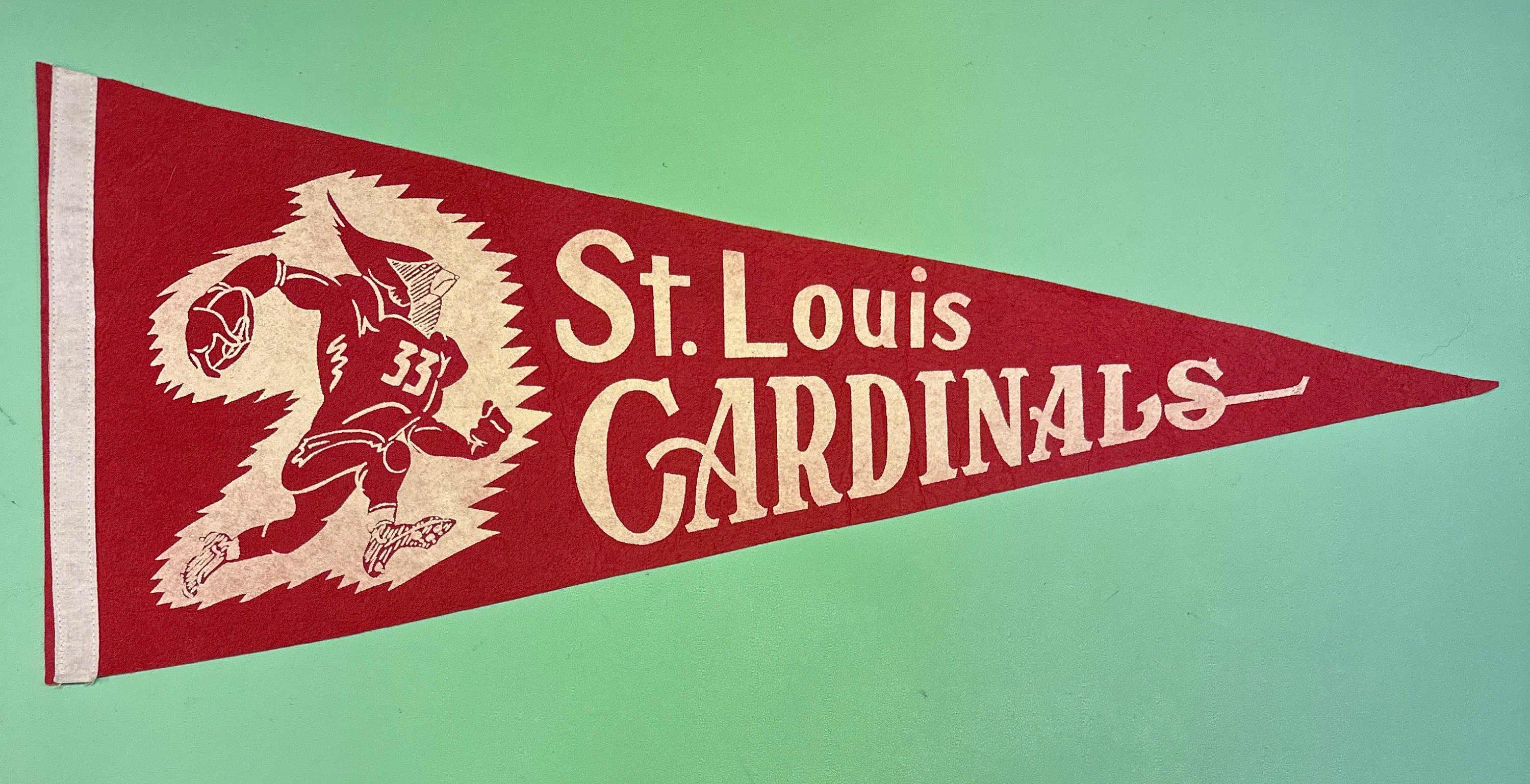 Vintage 1960s St Louis Cardinals NFL Football Pennant Flag 