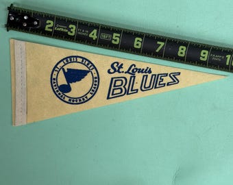 Vintage Saint St. Louis Blues NHL hockey MINI Pennant Flag Banner 4x10 inches