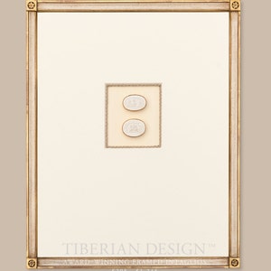 Award Winning Framed Intaglios: Double Intaglio with Tiberian Signature Frame, 18 3/4&quot; x 23&quot;