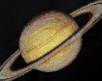 Saturn Cross Stitch Pattern Instant Download PDF