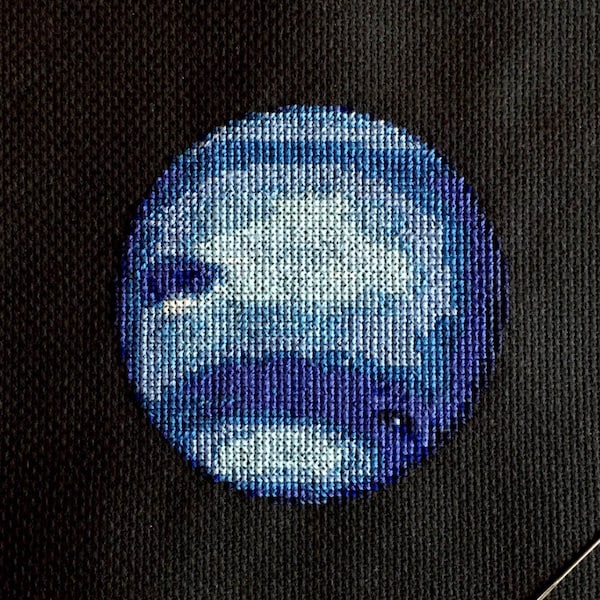 Patrón de punto de cruz Neptuno Descarga instantánea en PDF