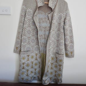 Long Oleana Knit, Norway. Silk Wool mix, warm and soft.