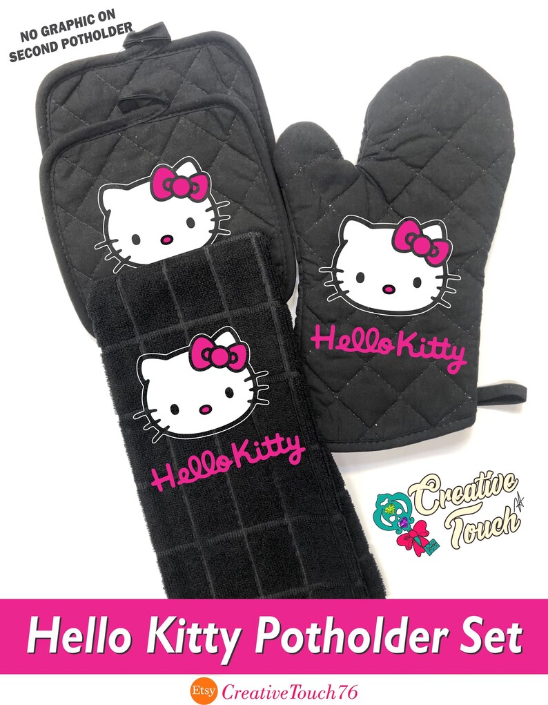 Hello Kitty oven mitt set