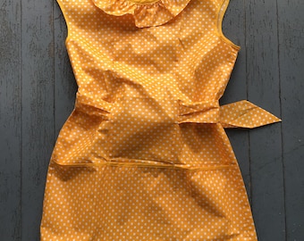 Vintage, Hostess Smock Apron, Polished Cotton 1950s/1960s Original Tags