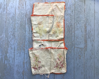 Victorian, Embroidered Pocket Caddy, AS IS