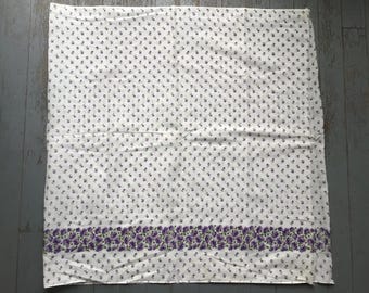 Estampa floral com borda, voile, para vestido ou avental, anos 1930