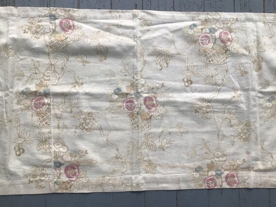 Antique Decorative Window Panel Soft Faded Floral 1910s | Etsy