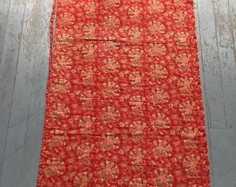 Antique, 1870s/1880s Turkey Red Panel with Fans
