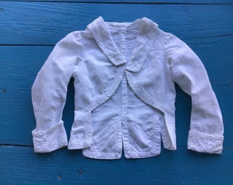 Toddler/Child’s Waist Jacket with Whitework Embroidery