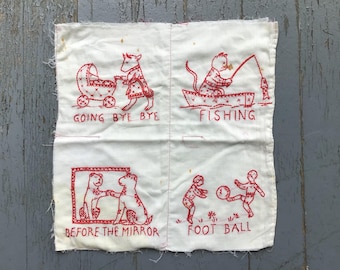 Redwork Embroidery, Early 1900s