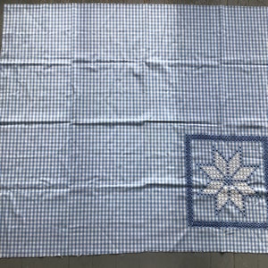 Vintage, 1960s Embroidered Gingham Panel
