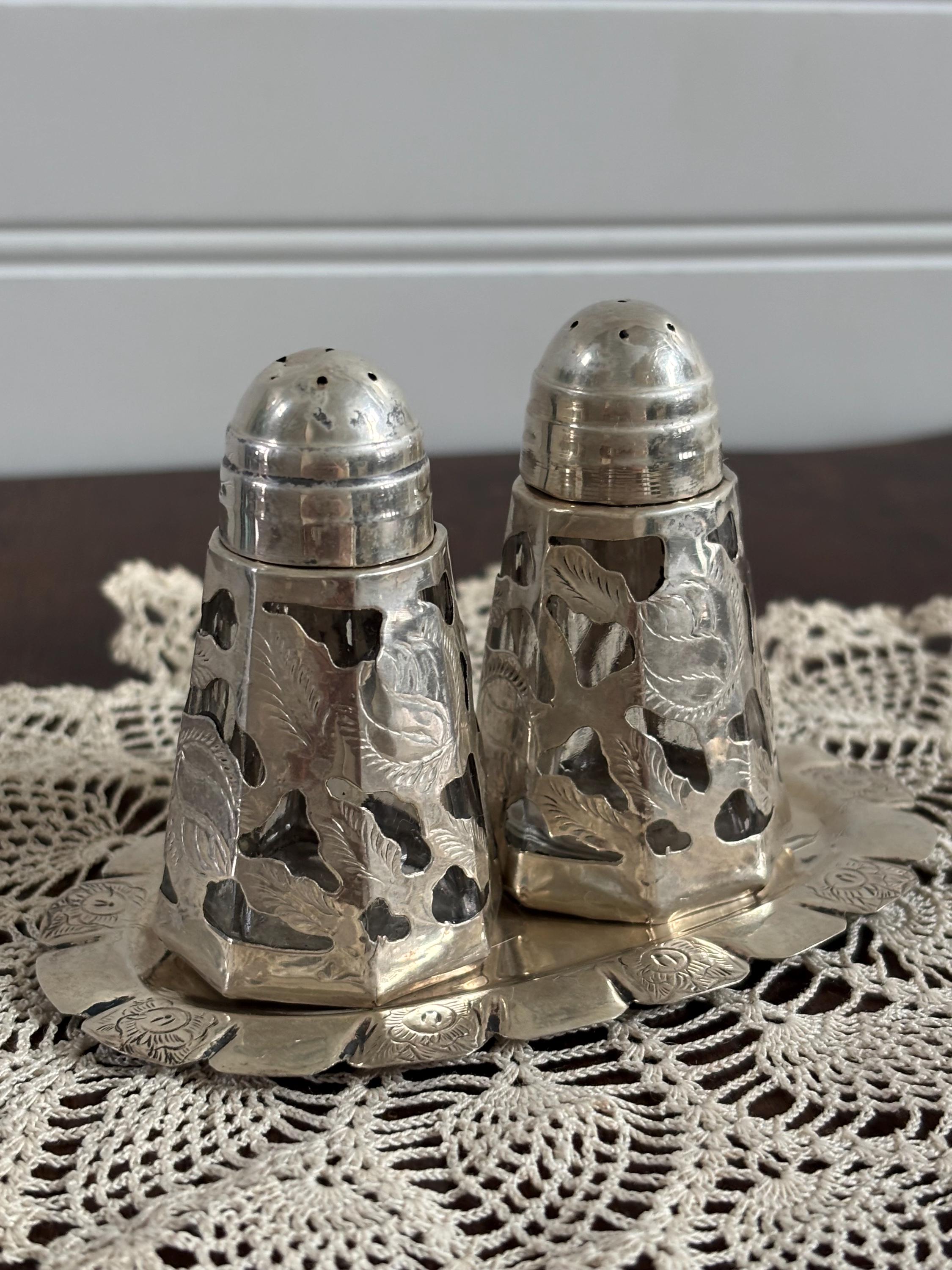 Mexican Sterling Salt and Pepper - Etsy
