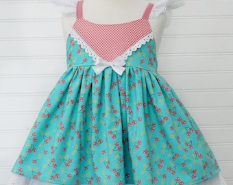 Vestido de verano/primavera con cerezas hecho a mano