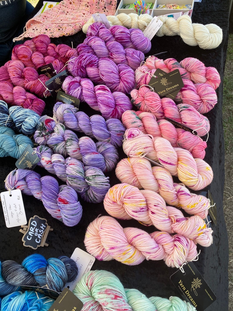 Aqua Dreams Hand Dyed Merino Yarn 8 Ply 100g Skein Etsy Australia