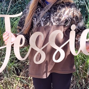Large wood name sign | nursery name sign | above crib cut out | Baby Name Sign | Family Name Sign | Custom Wood Name Sign | Laser Cut Name