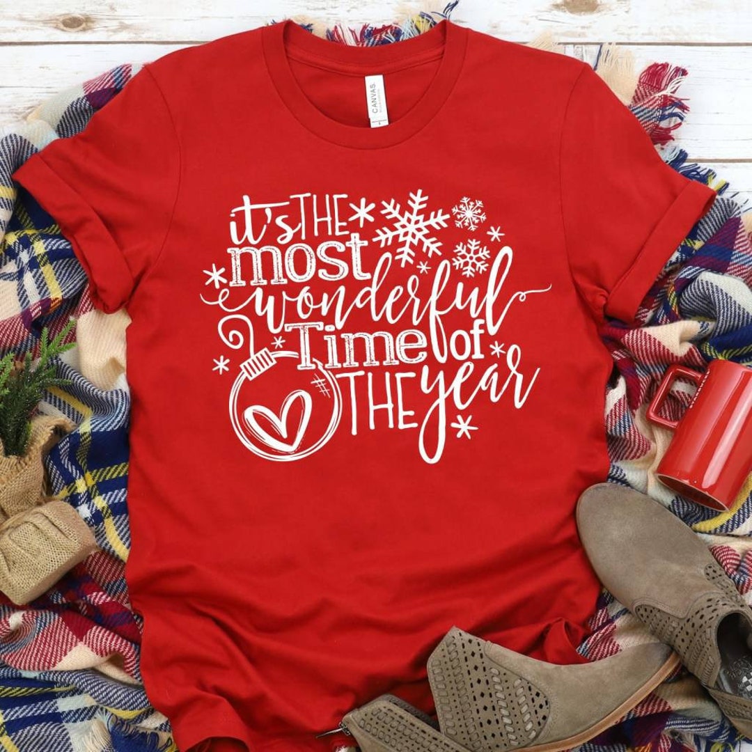 The Most Wonderful Time of the Year Christmas Tree Super Soft Tee Ships ...