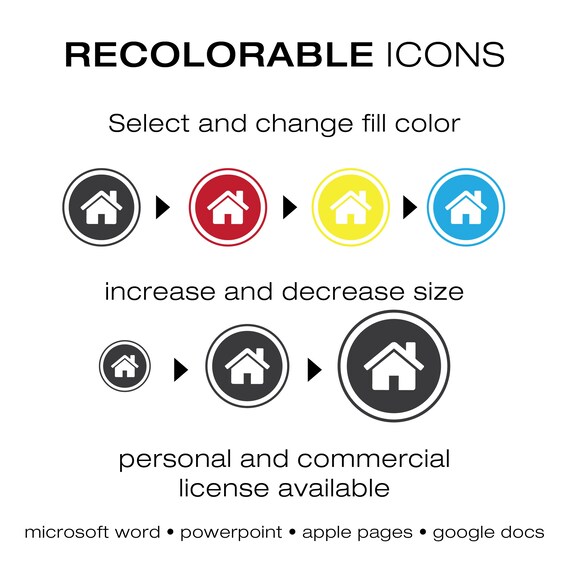 Zestaw Ikon Wznawiania Ponowne Kolorowanie Ikon Dla Etsy