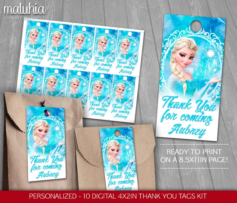 10 x Personalised Birthday Invitations//Thank you Cards Tea Party FROZEN ELSA