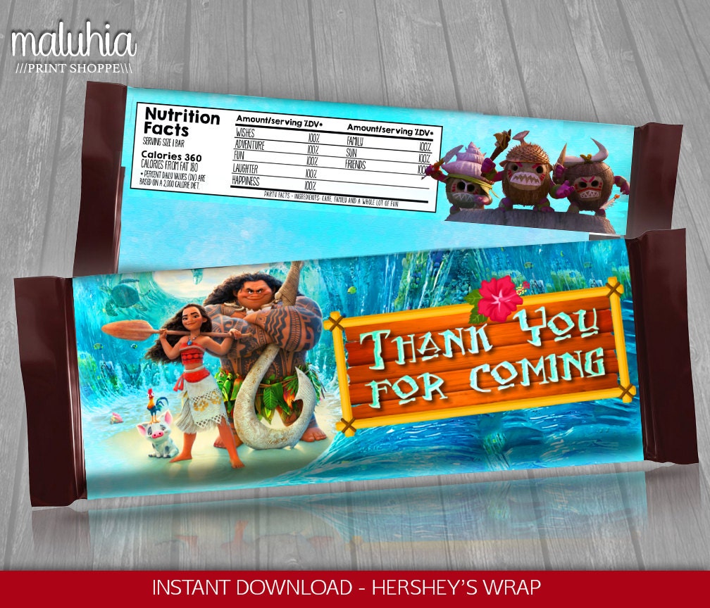 moana hershey candy bar wrappers instant download disney etsy hershey candy bar wrappers