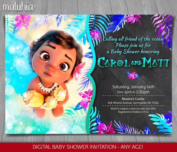 Baby Moana Invitations 9
