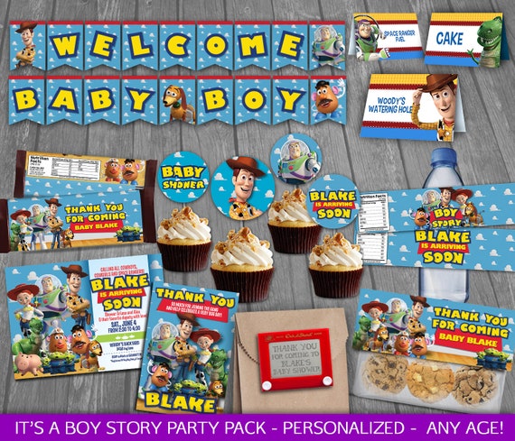 Toy Story Baby Shower Package Personalized It S A Boy Etsy Toy Story Baby Shower Package Personalized It S A Boy Etsy