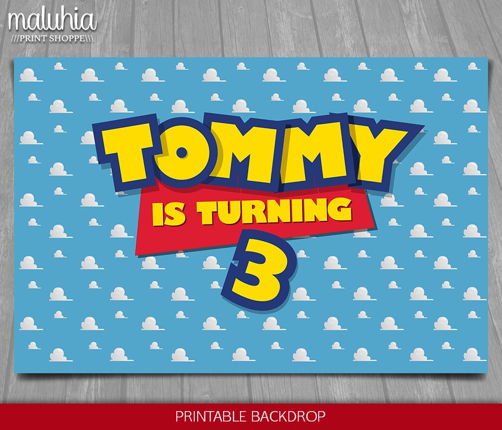 Toy Story Backdrop Toy Story Poster PERSONALIZED Disney | Etsy