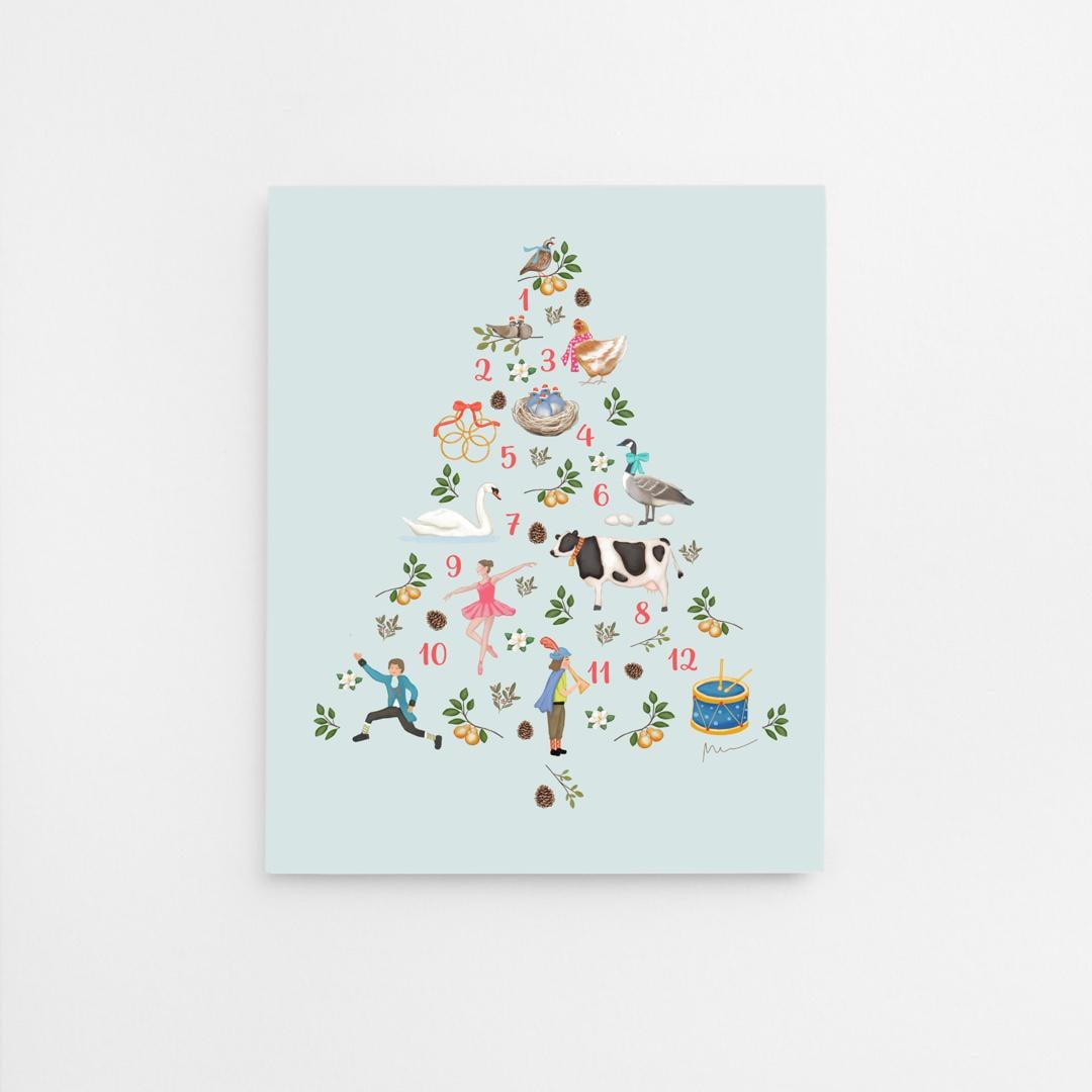 12 Dagen Van Kerstmis: 6 Ganzen Het Leggen Stock Illustratie