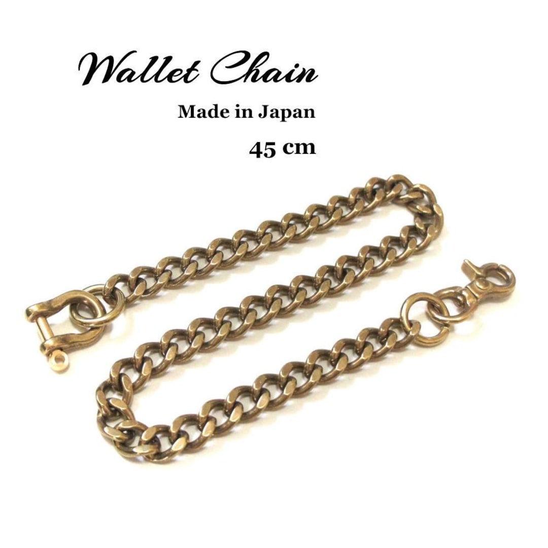 レア  BLACK SIGN SOLID BRASS WALLET CHAINS Solid Brass Wallet Chain Infinity Handmade With Hook Brass