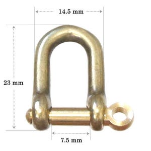 Ship From Japan Original Design ( Small ) Brass Shackle Joint Key Chain Made Japanese Quality Leather Crafts Hardware Supplies Accessory EDC image 2