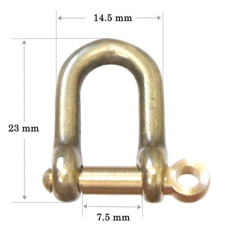 Ship From Japan Original Design ( Small ) Brass Shackle Joint Key Chain Made Japanese Quality Leather Crafts Hardware Supplies Accessory EDC image 2
