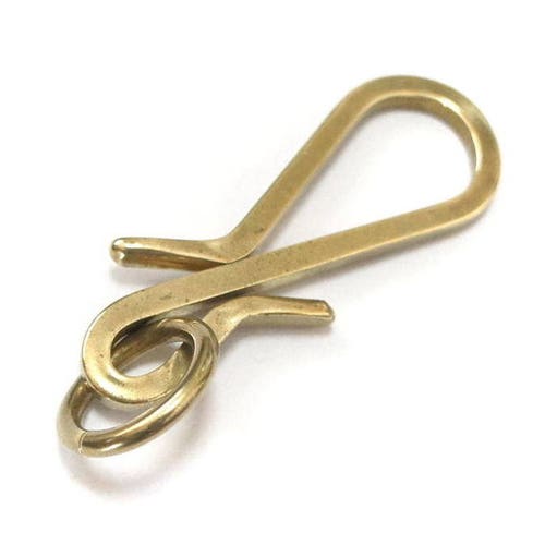 Japanese Original Design Flat Brass Fishhook Style Key Hook Etsy