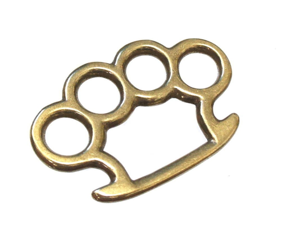 Brass Knuckles - BK2 | Steel - Gold Color - Leather Wrapped