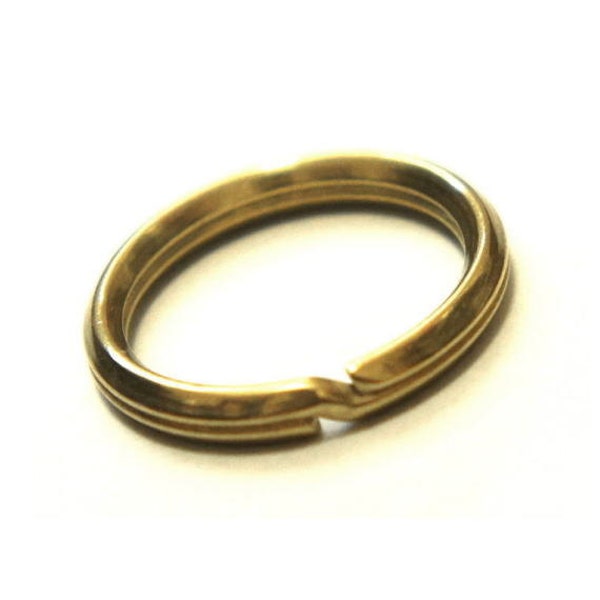 25mm Wire Split Key Ring Brass Chain Made in Japan Quality Leather Crafts Supplies Hardware EDC