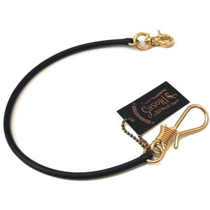SasoRi Old Valley Tokyo Original 38cm schwarz Sattel Leder Sicherheit Brieftasche Kette Band Schnur Vintage Stil Made in Japan SMOKY SUMI'S STORE